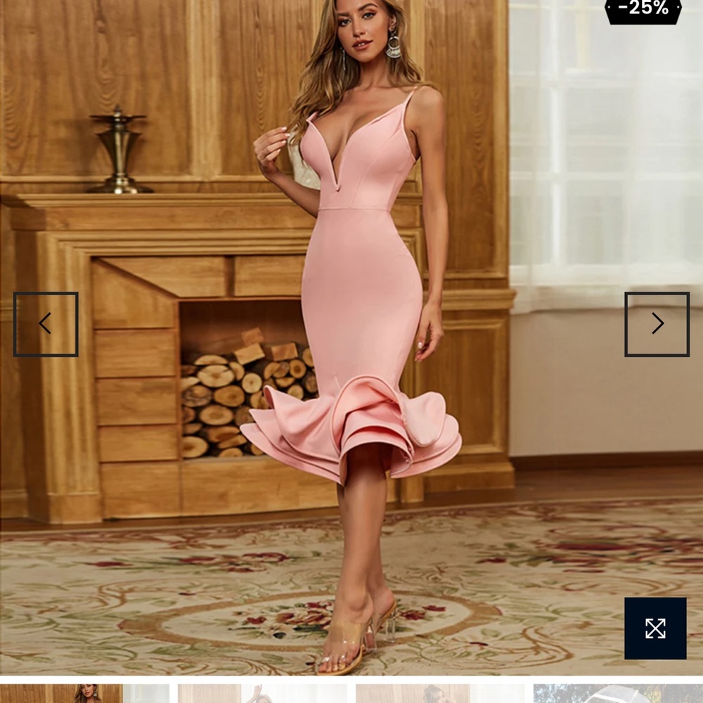 Size XL New pink fish tail dress